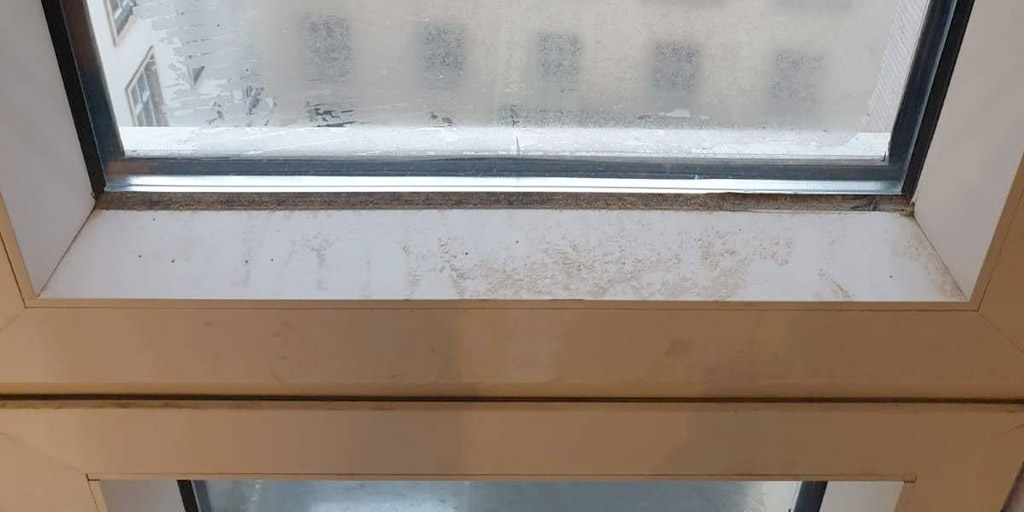 Starke Verschmutzung von Fenstern erfordert eine intensive Glasreinigung / Fensterreinigung bzw. eine Glasgrundreinigung.