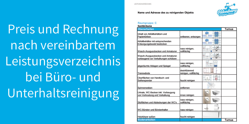 FAQ Gebäudereinigung in Berlin - Preise und Rechnung vom Reinigungs-Service Oldenburg