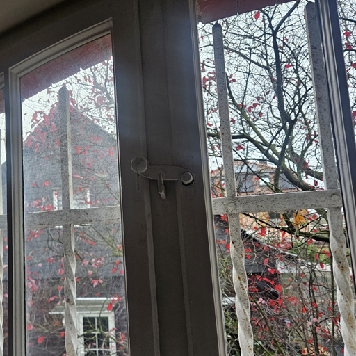 Fenster putzen in einem denkmalgeschützten Haus